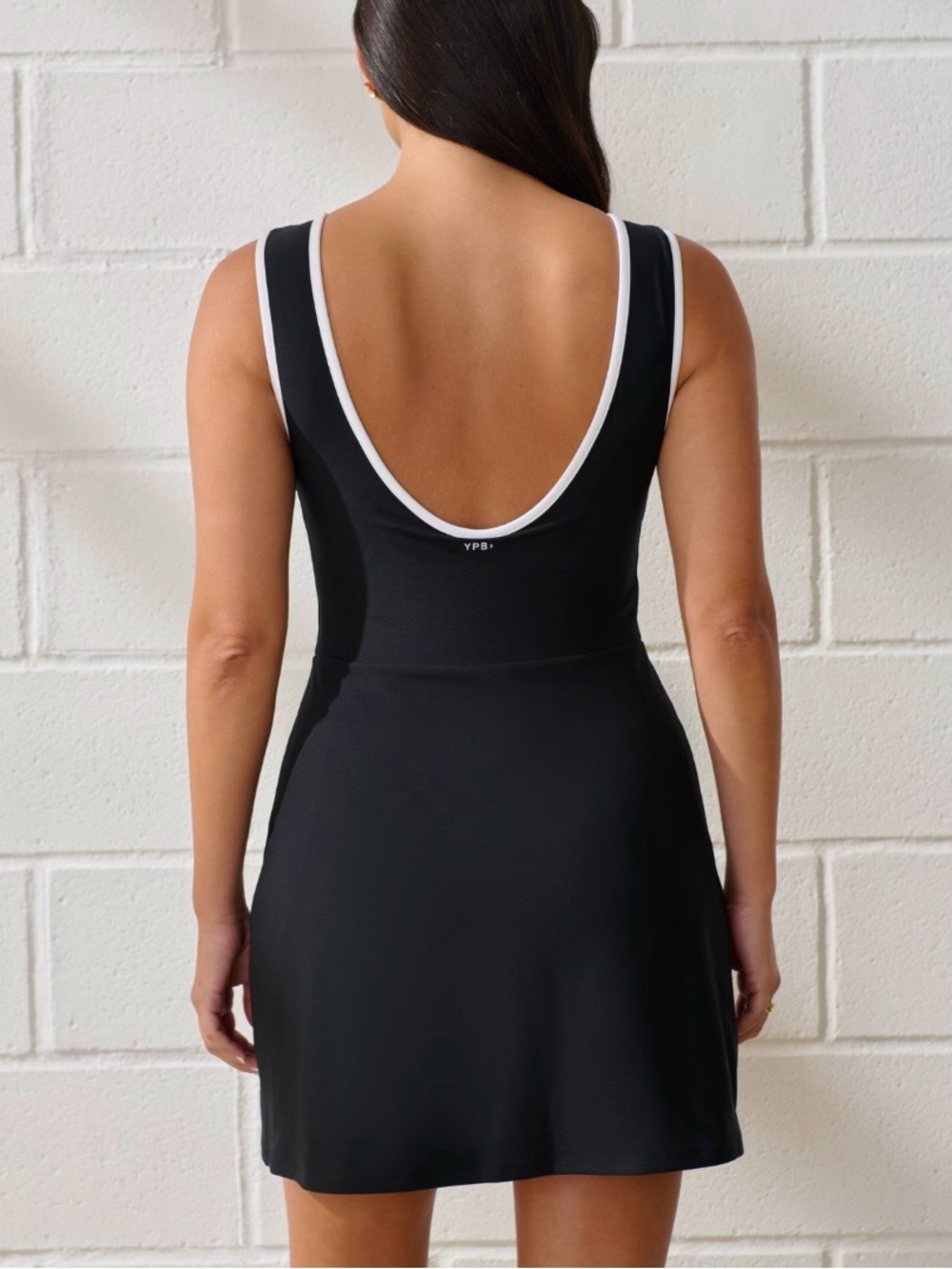 Abercrombie & Fitch YPB SculptLUX Curve Love Active Dress Size L Black White